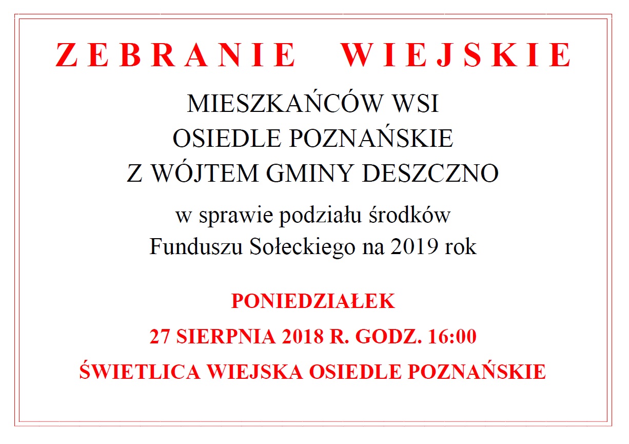 zebranie wiejskie w osiedlu poznańskim